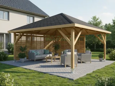<span class="jp_product_title">Dřevěná pergola Altán Kuba Maxi+Bergamo 490x490</span>