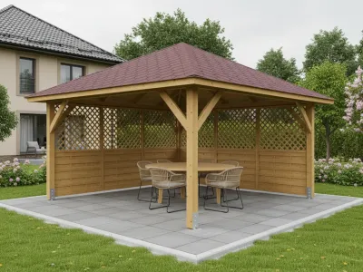 <span class="jp_product_title">Dřevěná pergola Altán Kuba L+Rimini 400x400</span>