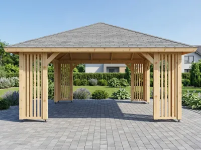 <span class="jp_product_title">Dřevěná pergola Altán Kuba Maxi 490x490 Prestige Premium</span>