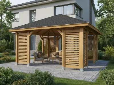 <span class="jp_product_title">Dřevěná pergola Altán Kuba L+Verona 400x400</span>