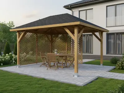 <span class="jp_product_title">Dřevěná pergola Altán Ibiza+Ester 300x400</span>