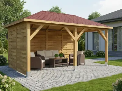 <span class="jp_product_title">Dřevěná pergola Altán Viktoria+Roma 270x470</span>