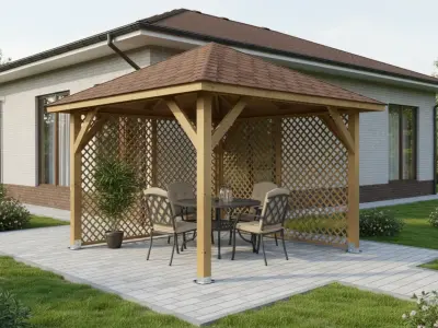 <span class="jp_product_title">Dřevěná pergola Altán Kréta+Ester 300x300</span>