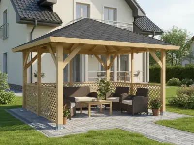 <span class="jp_product_title">Dřevěná pergola Altán Sicílie+Ester90 330x330</span>