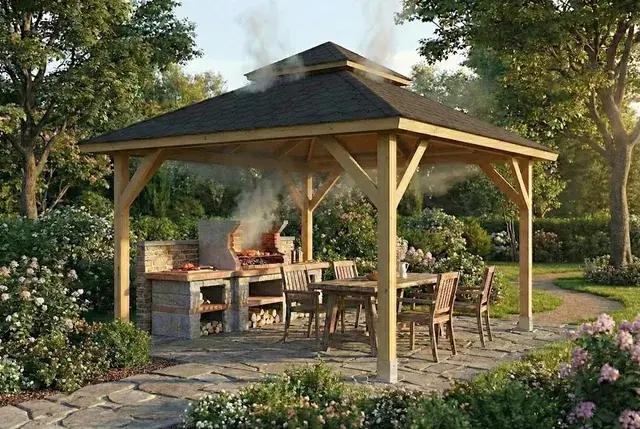 Pergola drevena - Okapova deska