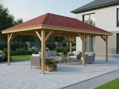 <span class="jp_product_title">Dřevěná pergola Altán Viktoria XXL 390x640</span>