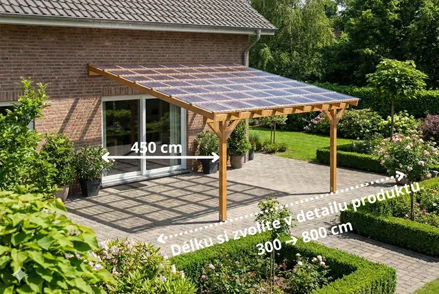 Zastřešení terasy 450