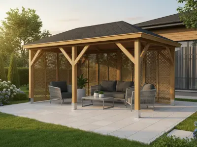 <span class="jp_product_title">Dřevěná pergola Altán Viktoria+Milano 270x470</span>