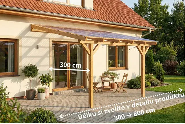 Zastřešení terasy 300