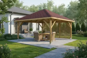 <span class="jp_product_title">Dřevěná pergola Altán Kuba Maxi+Ester 490x490</span>