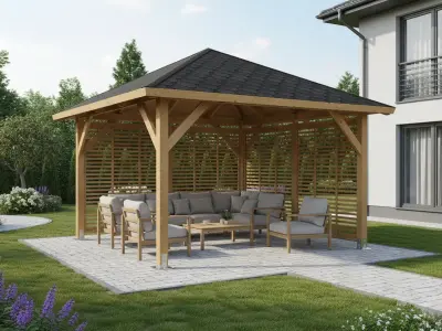 <span class="jp_product_title">Dřevěná pergola Altán Sicílie+Italia 330x330</span>